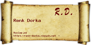Renk Dorka névjegykártya